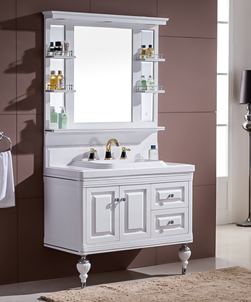 Baño de estilo moderno con gabinete de espejo de ducha de lujo  JH-P01512