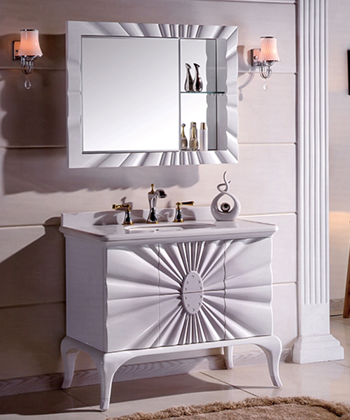 Baño de estilo moderno con gabinete de espejo de ducha de lujo  JH-P01548