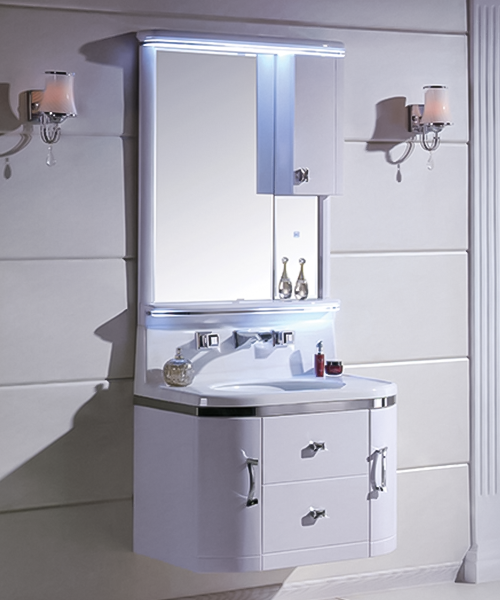 Baño de estilo moderno con gabinete de espejo de ducha de lujo  JH-P01552