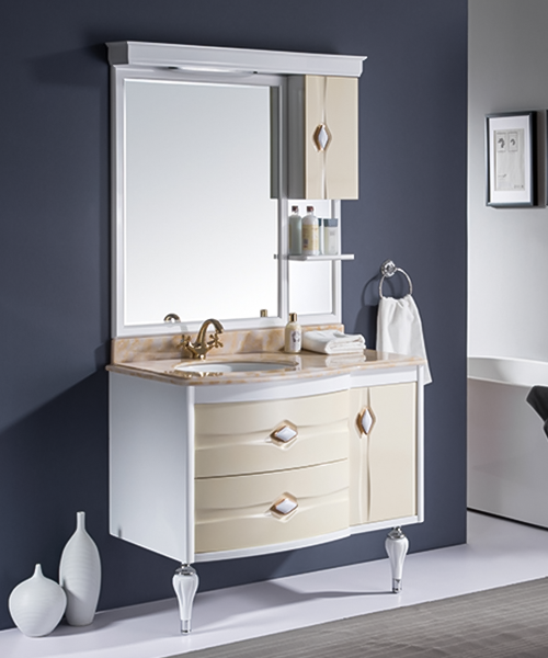 Baño de estilo moderno con gabinete de espejo de ducha de lujo  JH-P01566