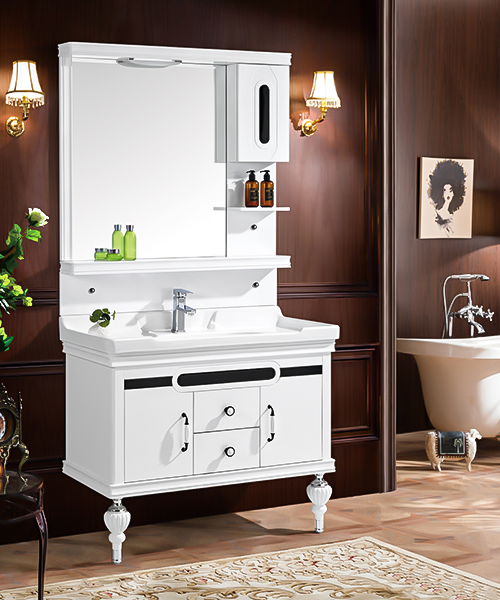 Baño de estilo moderno con gabinete de espejo de ducha de lujo  JH-P01761