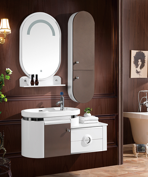 Baño de estilo moderno con gabinete de espejo de ducha de lujo  JH-P01865