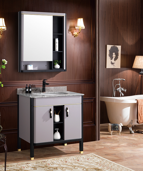 Baño de estilo moderno con gabinete de espejo de ducha de lujo  JH-P1905-2